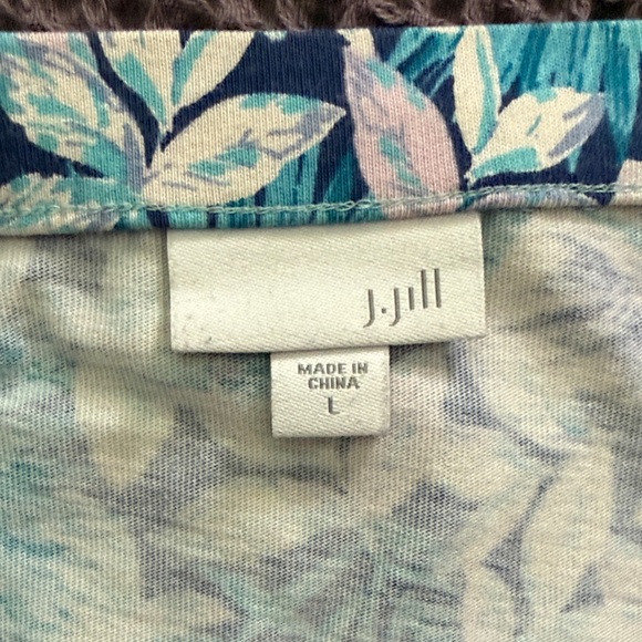 J. Jill Blue and Purple Floral Mini Skirt - Large - Picture 3 of 5